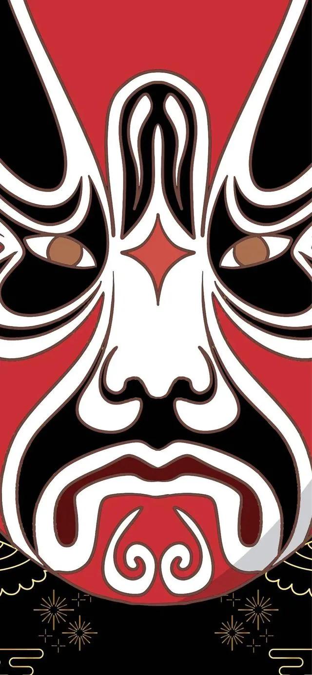 主题壁纸京剧脸谱,国潮京剧脸谱卡通壁纸