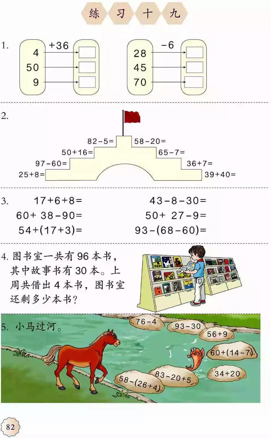 人教版小学数学(一年级下册)课本电子版寒假预习,快收藏