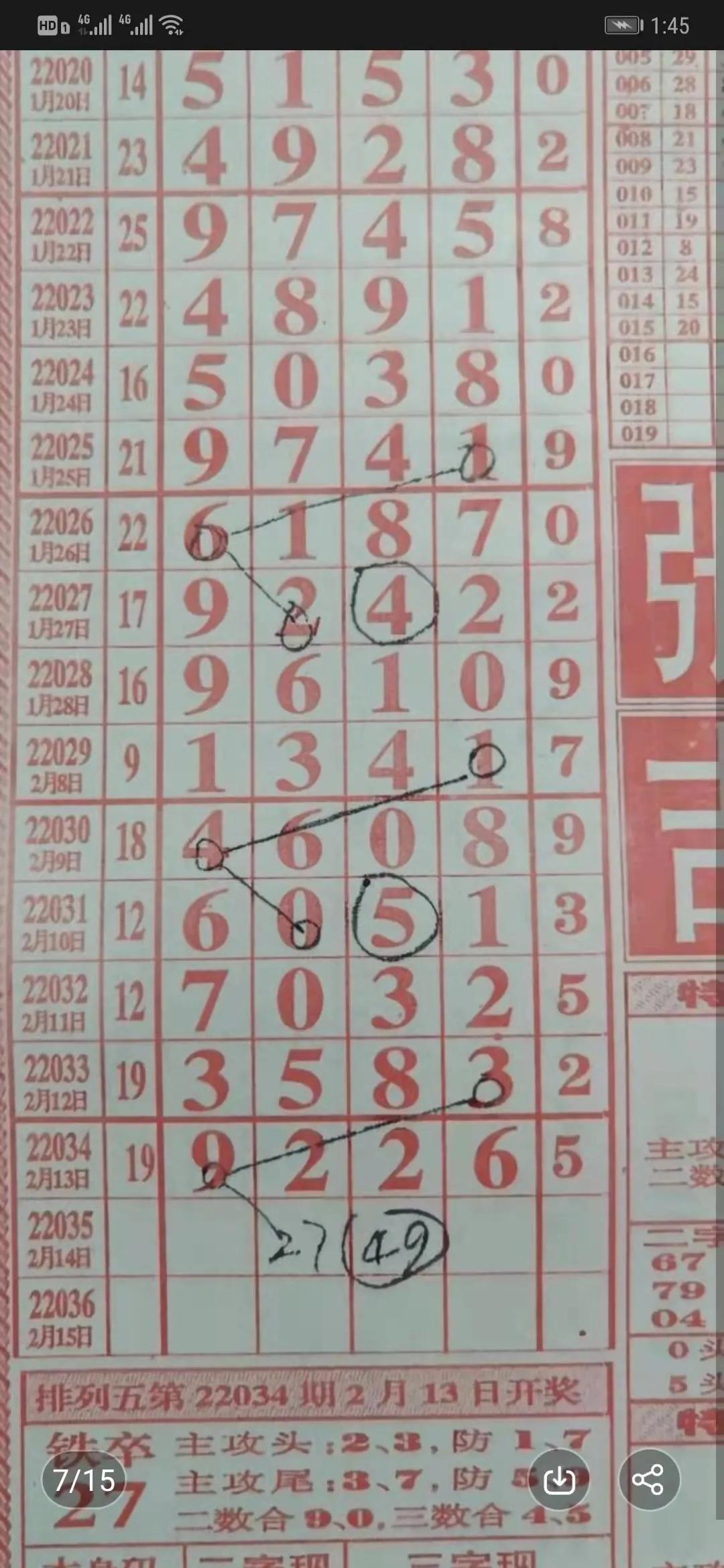 22034期排列五白杨规律,排列五丹姐22034期规律