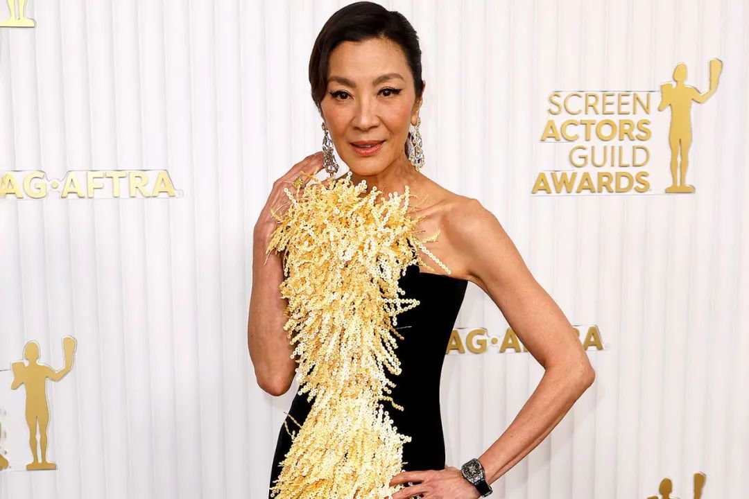 杨紫琼高定礼服闪耀戛纳红毯,杨紫琼携手老公亮相奥斯卡红毯