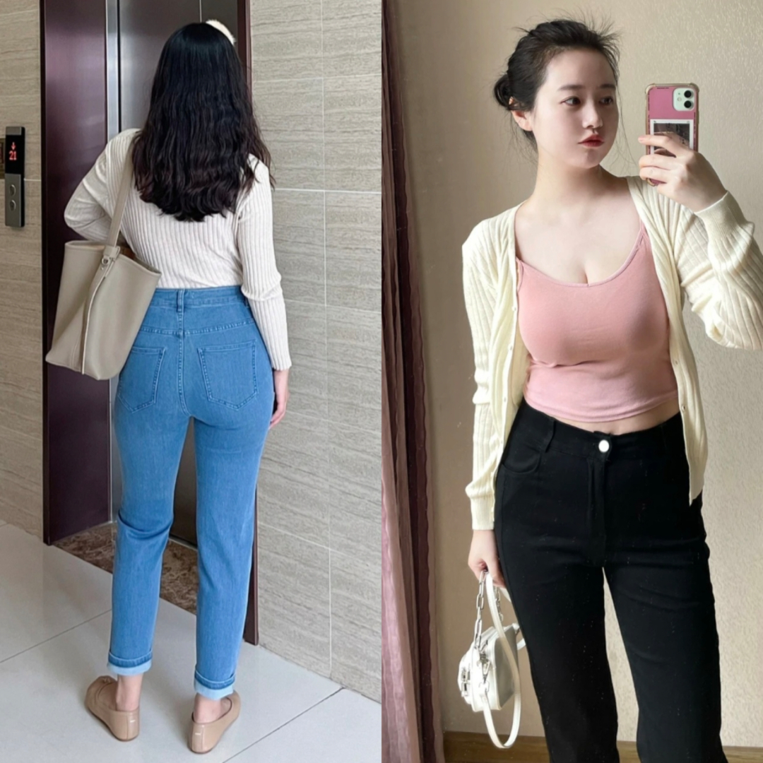 小个子女生显高显瘦的裤子推荐,矮个子145-150裤子加厚加绒有口袋