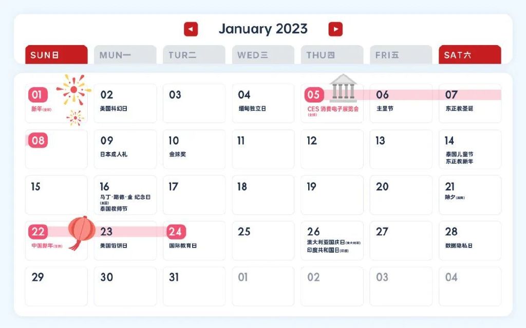 2025年跨境电商营销日历大全,跨境电商重点营销节日盘点及思路