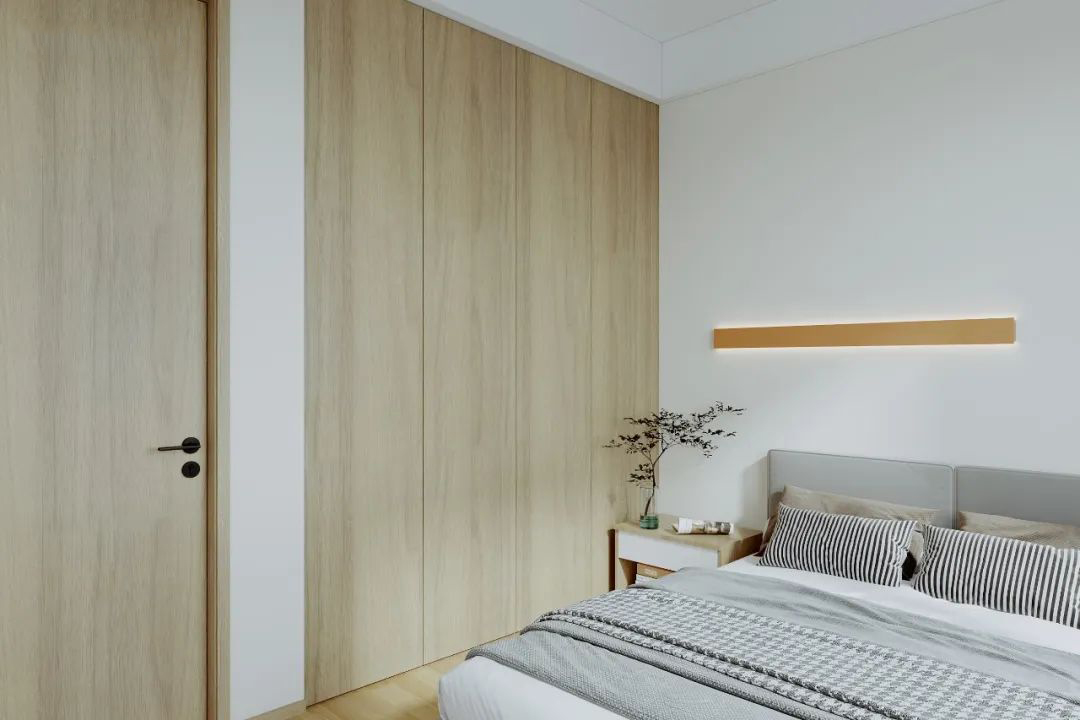 北欧原木风卧室奶咖效果图 (北欧轻奢ins风装修奶咖)