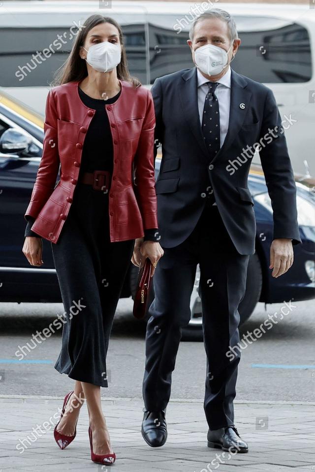 西班牙王后穿什么颜色的衣服好看,西班牙王后穿时尚大衣真拉风