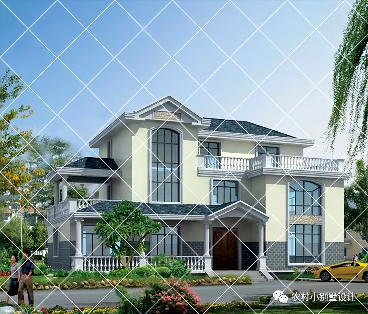 农村自建别墅带柴火灶设计,农村带堂屋柴火灶三层别墅实拍图