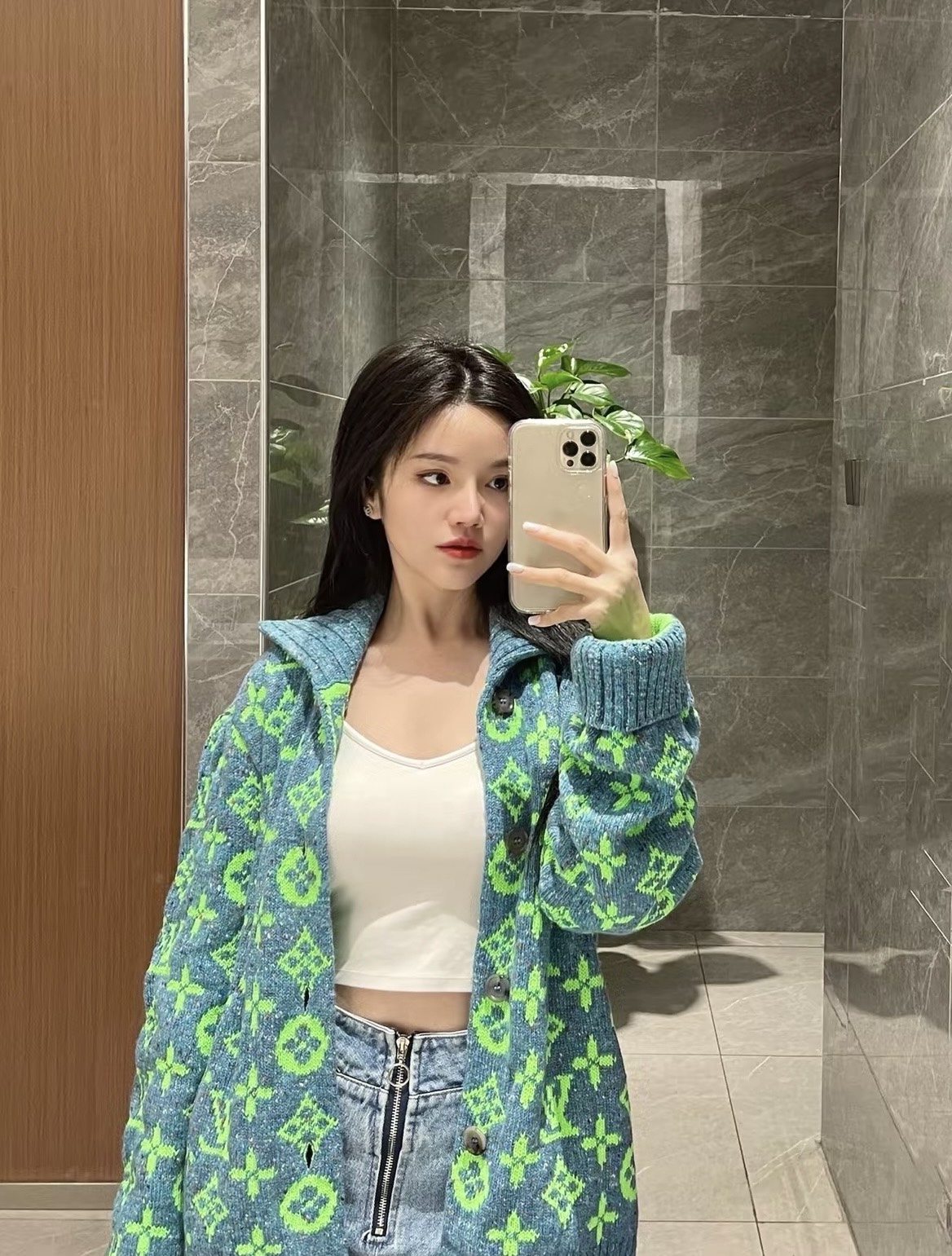 edition牦牛绒长款毛衣开衫外套,louisvuittonmonogram提花摇粒绒外套