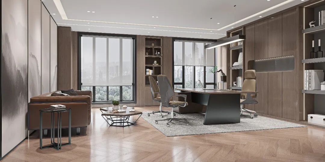 工装设计办公室装修新中式,工装办公室现代风格