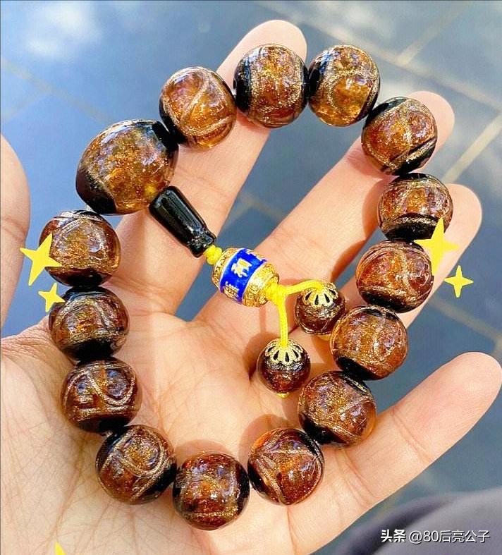 雍和宫十全十美香灰琉璃手串男款,雍和宫香灰琉璃手串颜色代表什么