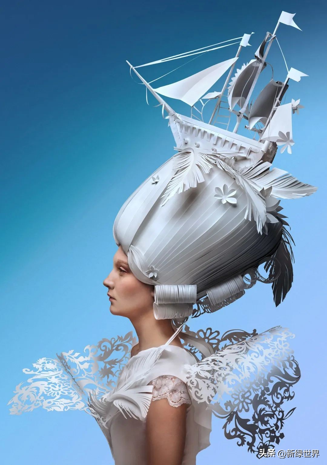 纸艺作品绘画,千变万化的纸艺术作品