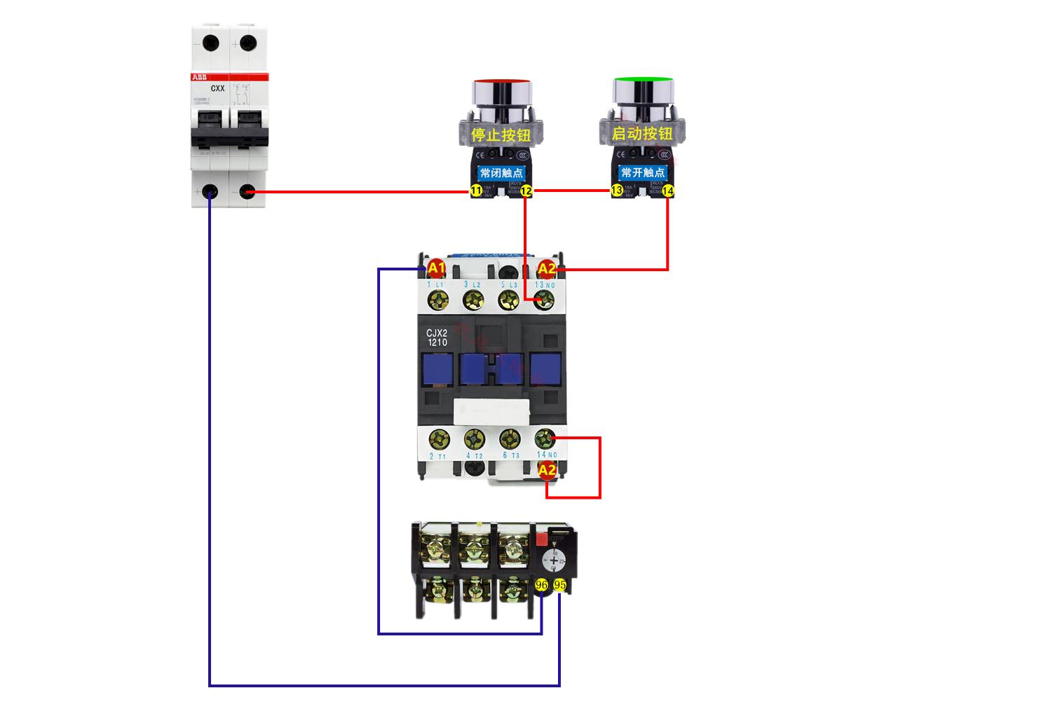 起保停电路正确接线图,起保停电路原理怎么接线