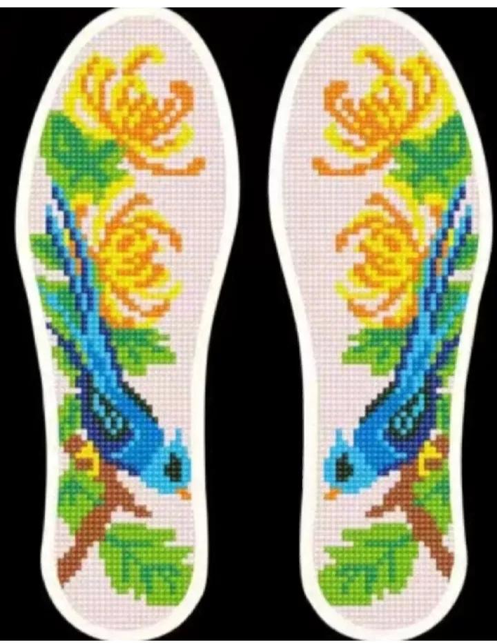十字绣鞋垫图案小花,十字绣鞋垫图案自己定制
