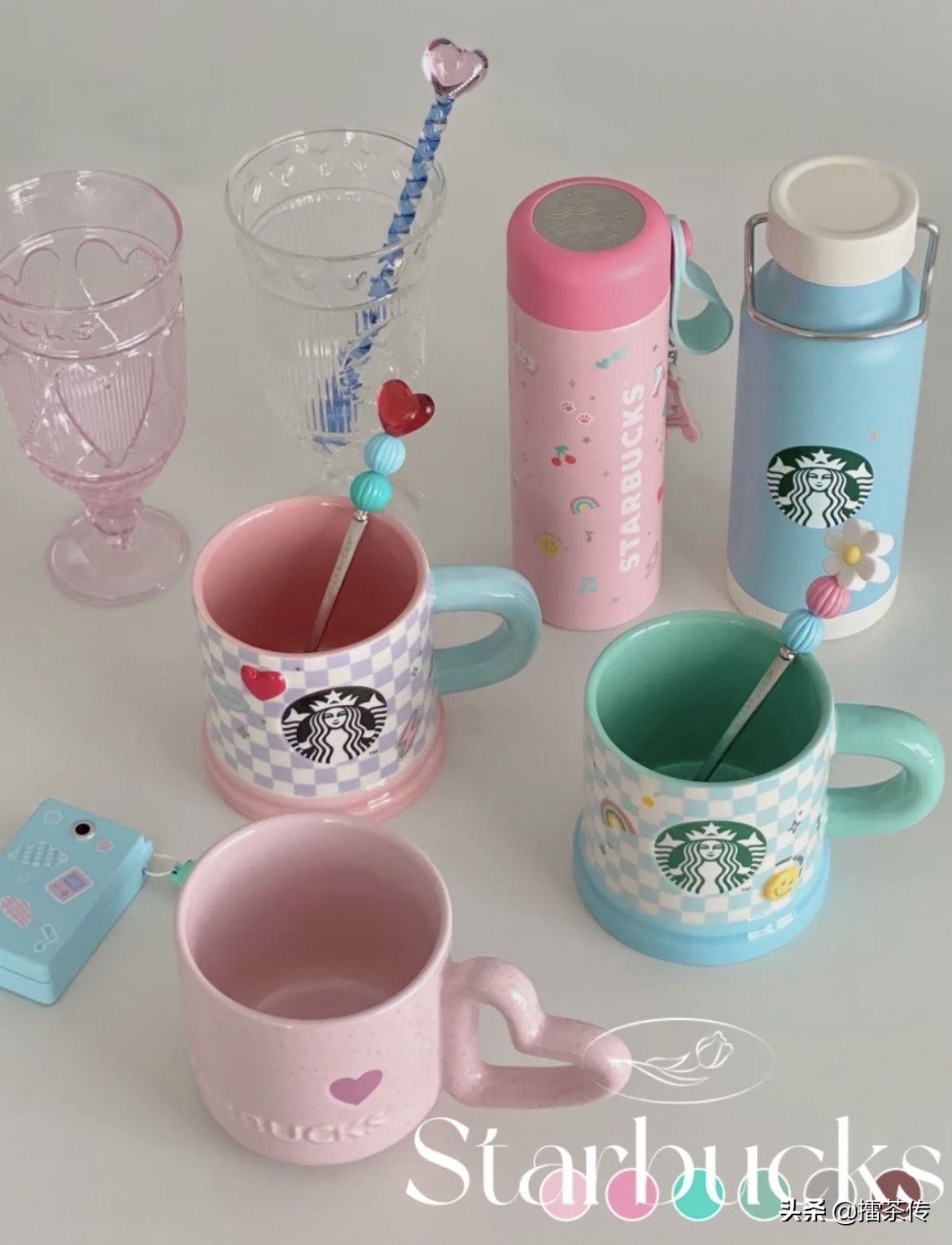 星巴克经典墨绿竖条纹马克杯,马克杯竖纹炫彩星巴克