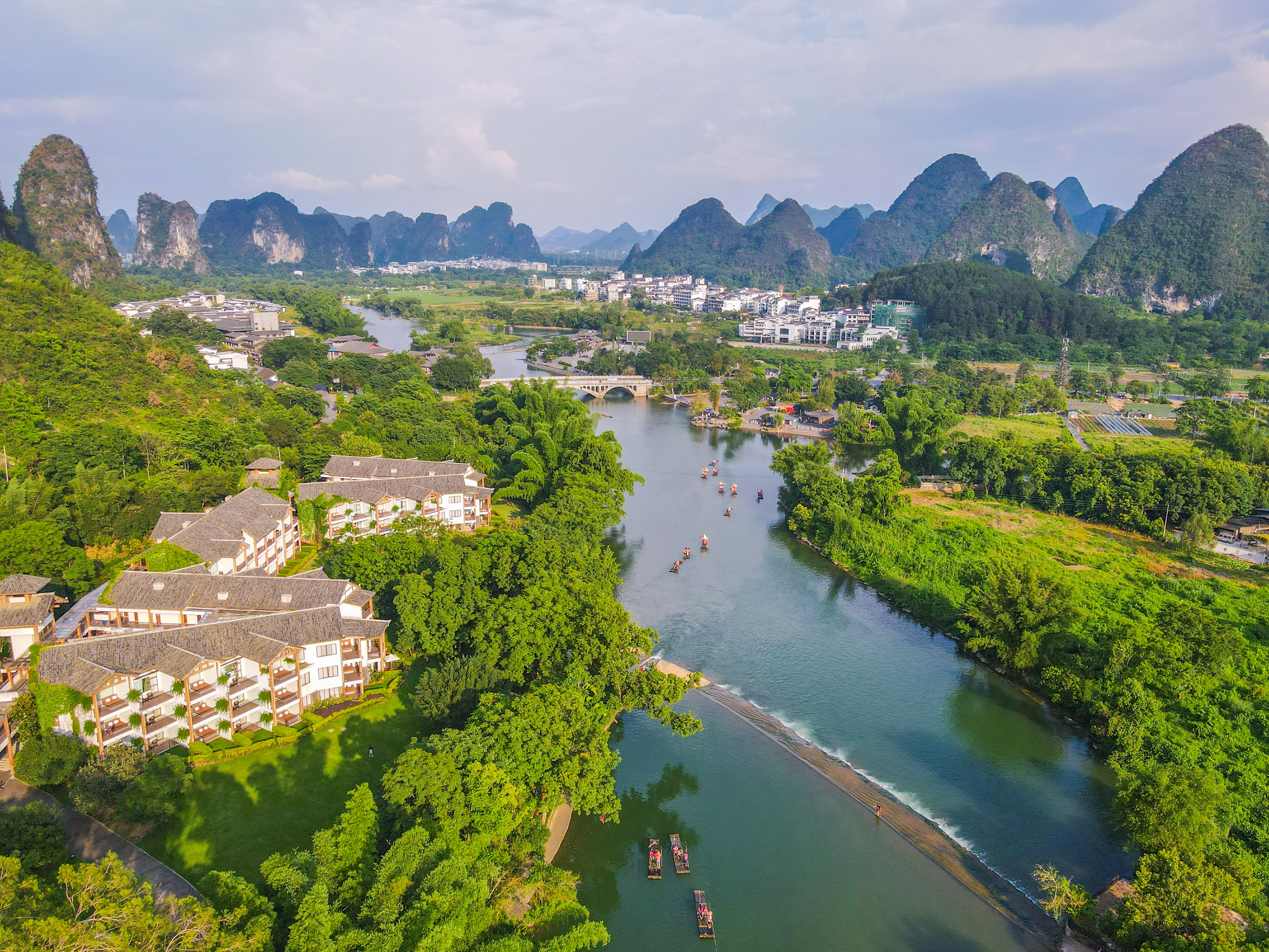 广西桂林旅游景点遇龙河,桂林旅行攻略遇龙河世外桃源