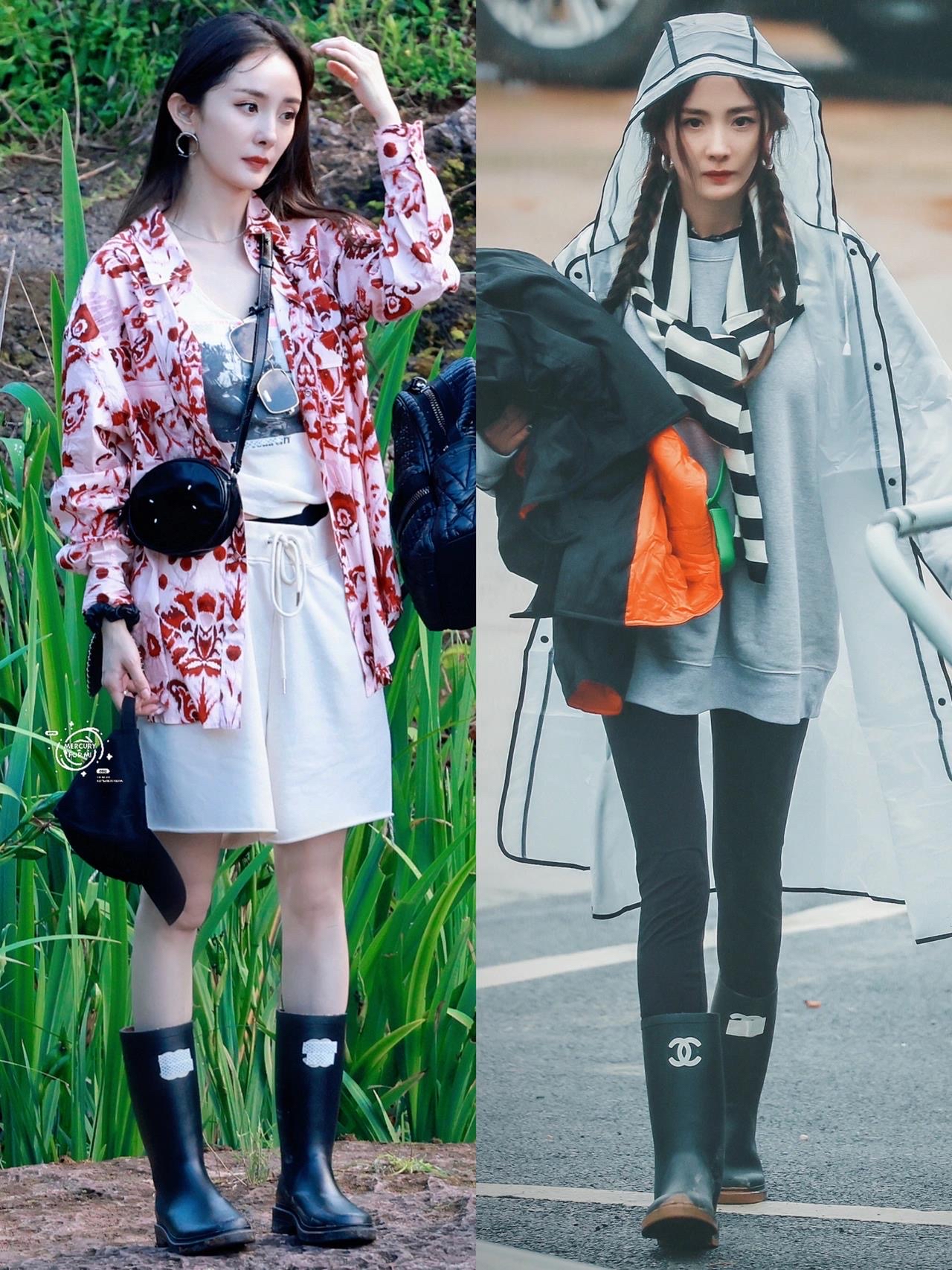 杨幂王子文都穿的条纹衬衫,小个子王子文冬季穿搭