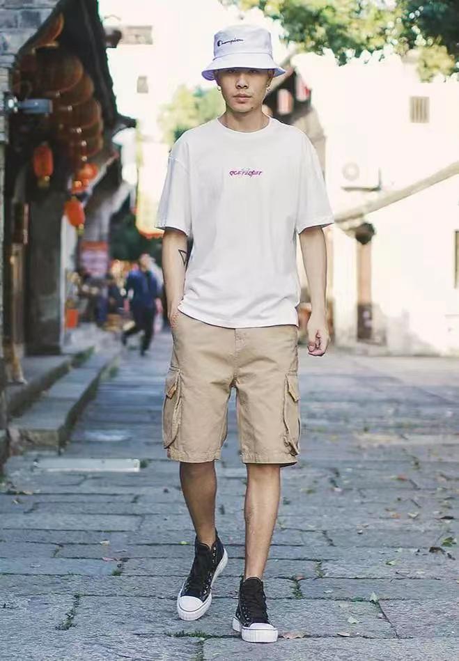 climaxvision迷彩工装短裤,男生工装短裤穿搭潮流夏季