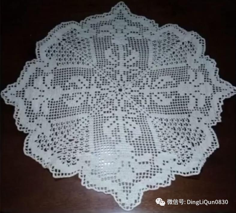 针织桌布图案大全图解,编织桌布图案花边