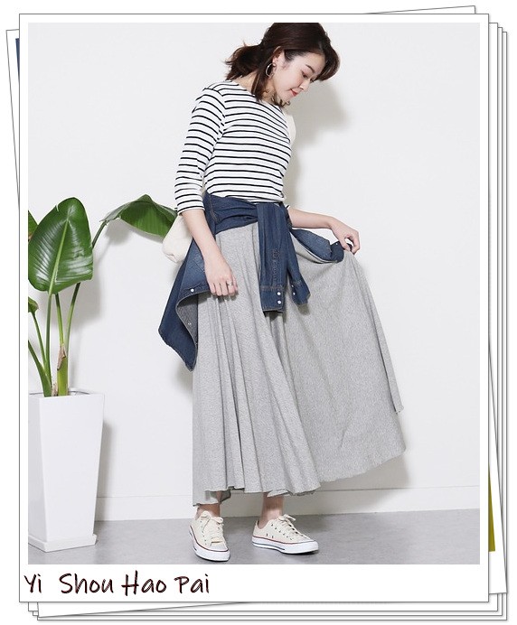 灰色半身裙如何穿搭图片,灰色半身裙高级感穿搭