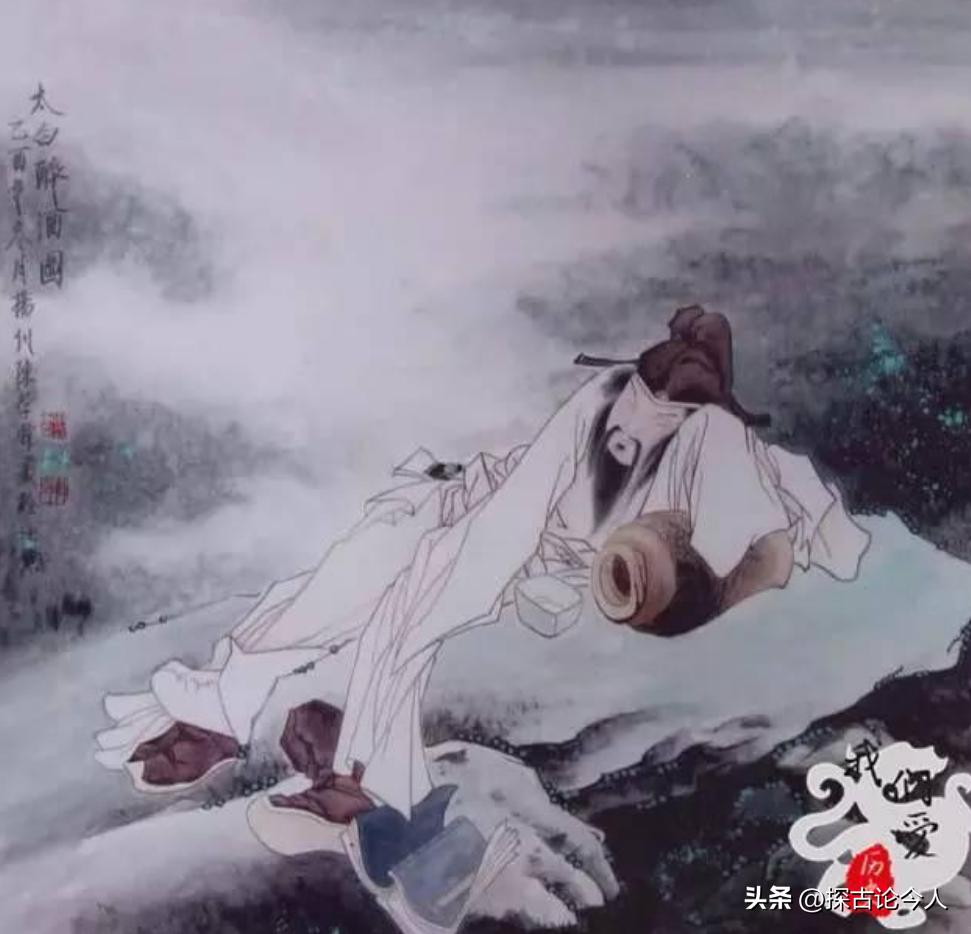 探寻李白诗歌中的意象表达,李白人物写实速写画