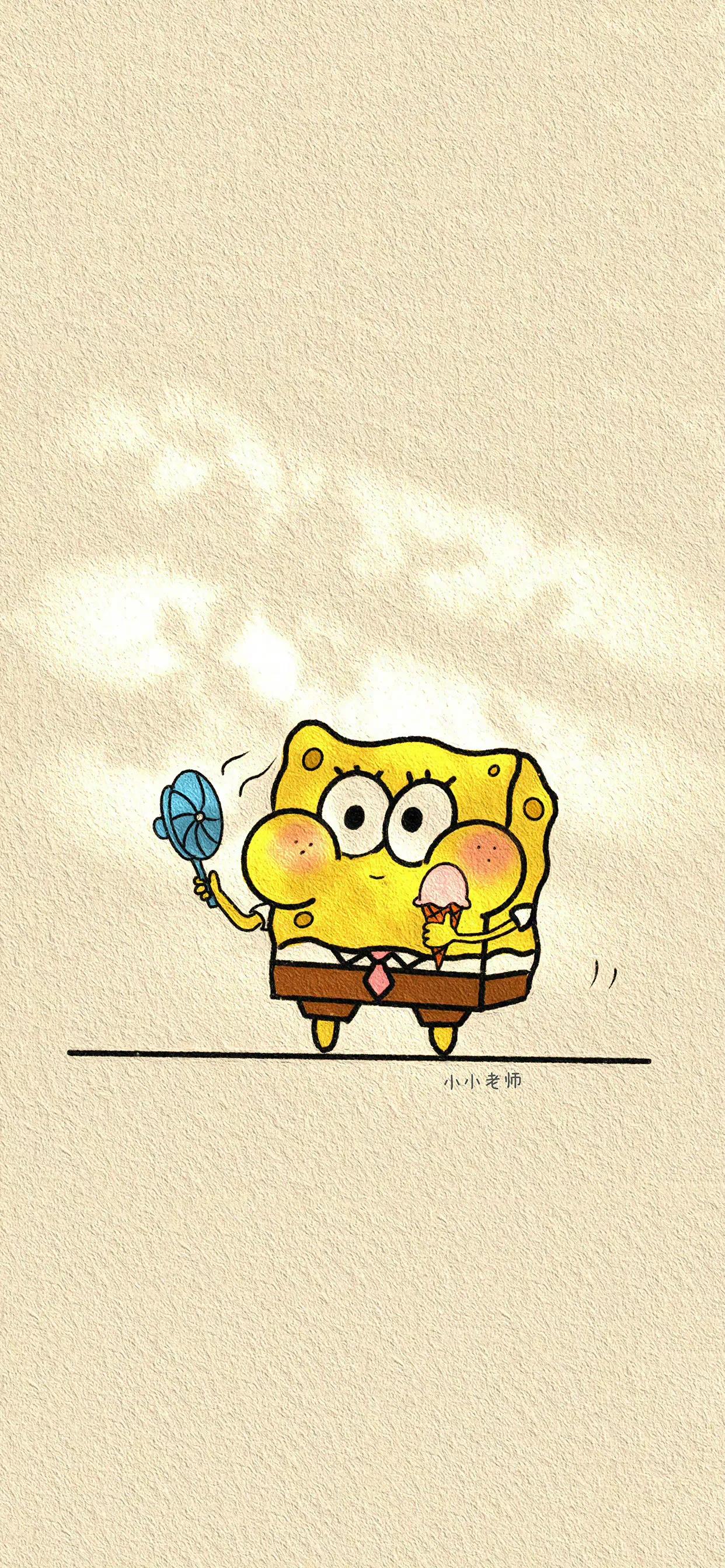 海绵宝宝壁纸iphone专用,手机壁纸动漫海绵宝宝