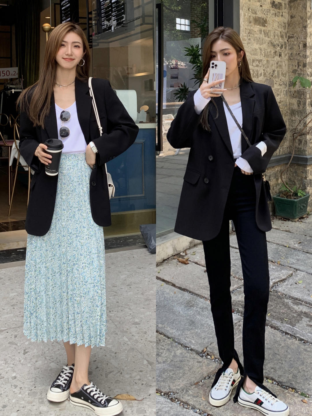 卫衣让位秋天流行西装时髦,西装配卫衣的秋冬氛围感