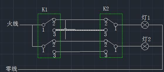 多地控制一支灯,照明控制箱两地控制系统图