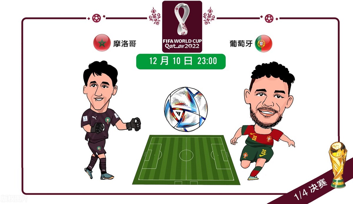 2022年卡塔尔世界杯八强战：摩洛哥VS葡萄牙