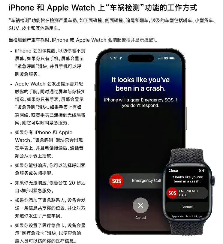 iphone车祸预警触发,iphone在车祸中自动求救