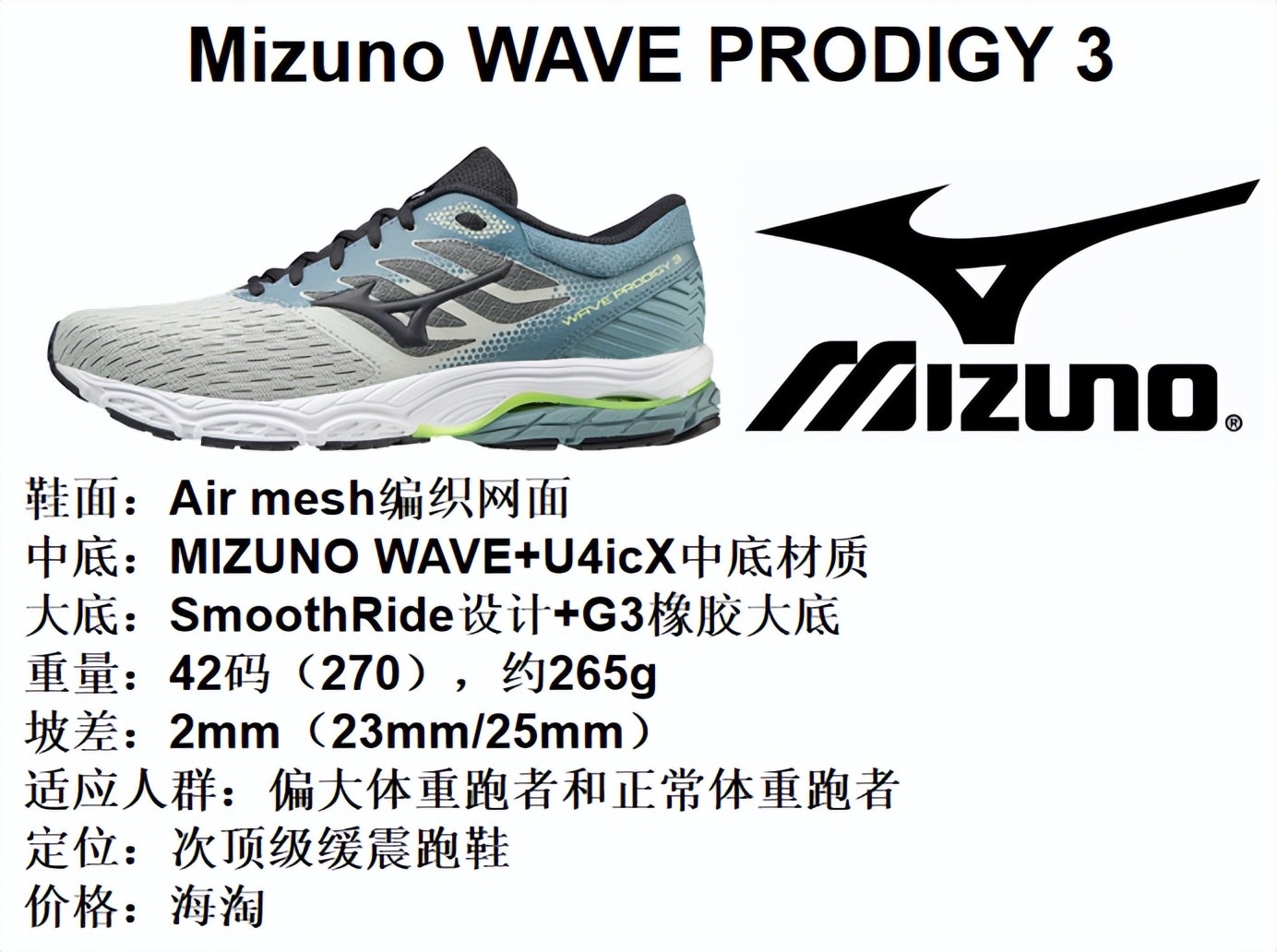 美津浓跑鞋系列矩阵,美津浓跑鞋矩阵