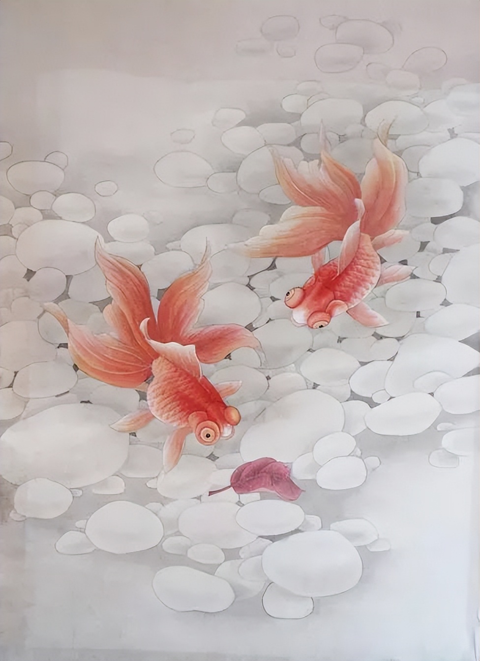 工笔画金鱼图片欣赏,金鱼工笔画精品欣赏