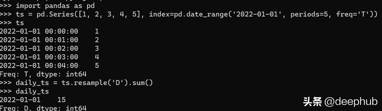 pythonpandas时间序列,pandas生成时间序列的函数
