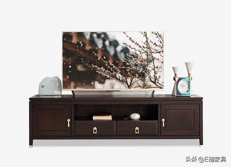 新中式电视柜垫,新中式电视柜一体背景墙