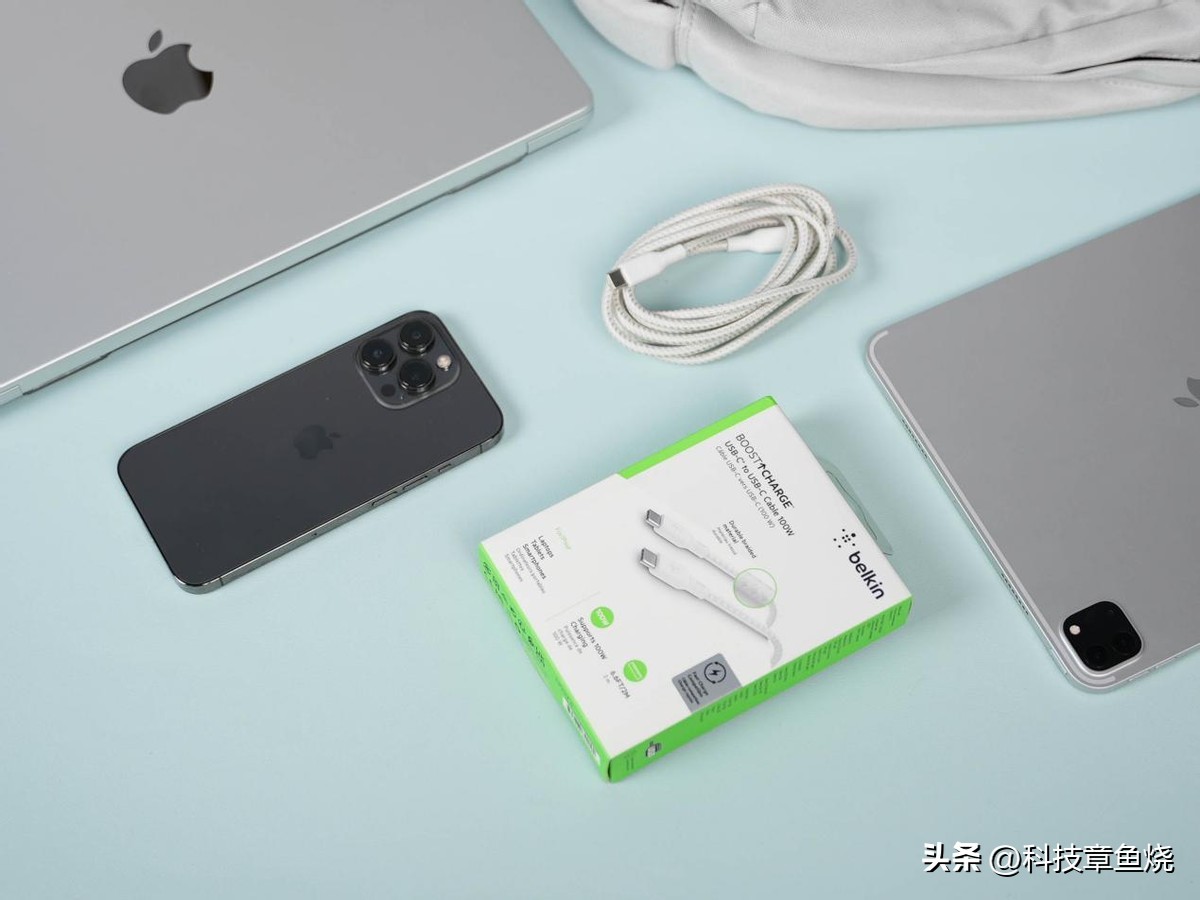 mac充电线原装快充,苹果充电线用贝尔金