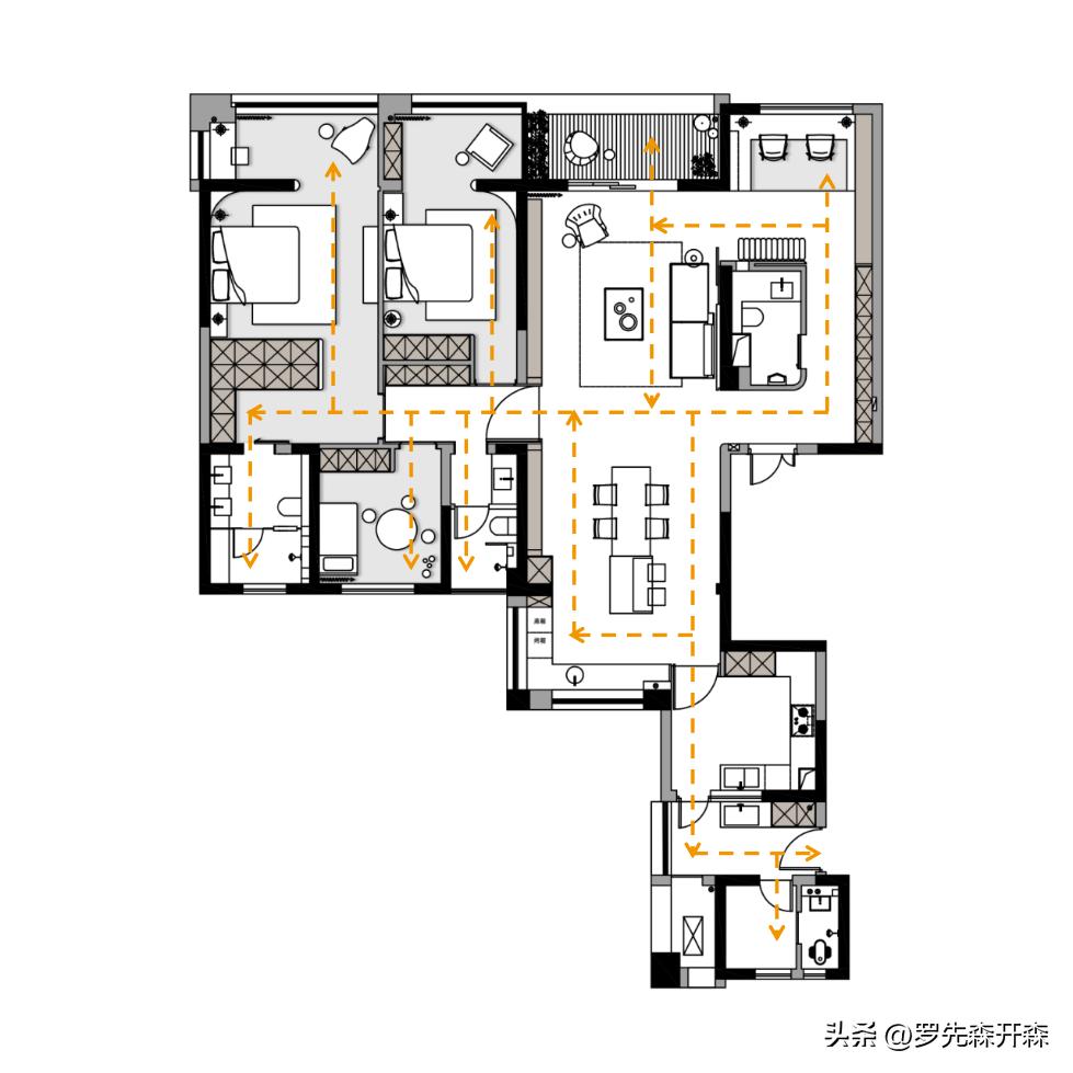 220个平方的房子室内设计,100平意式极简的家
