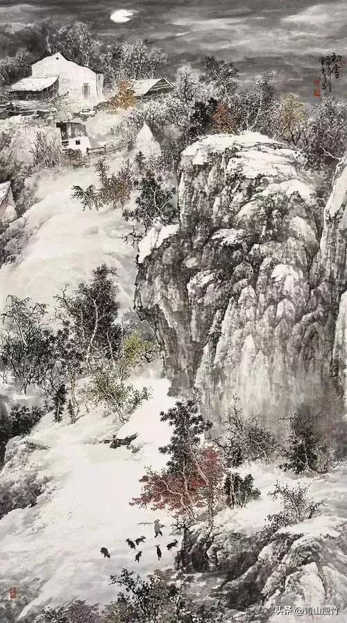 集名家精品山水画70幅欣赏,陈学良山水画精品欣赏40幅