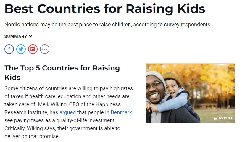 全球养育孩子成本最高的国家,最适合养娃的国家