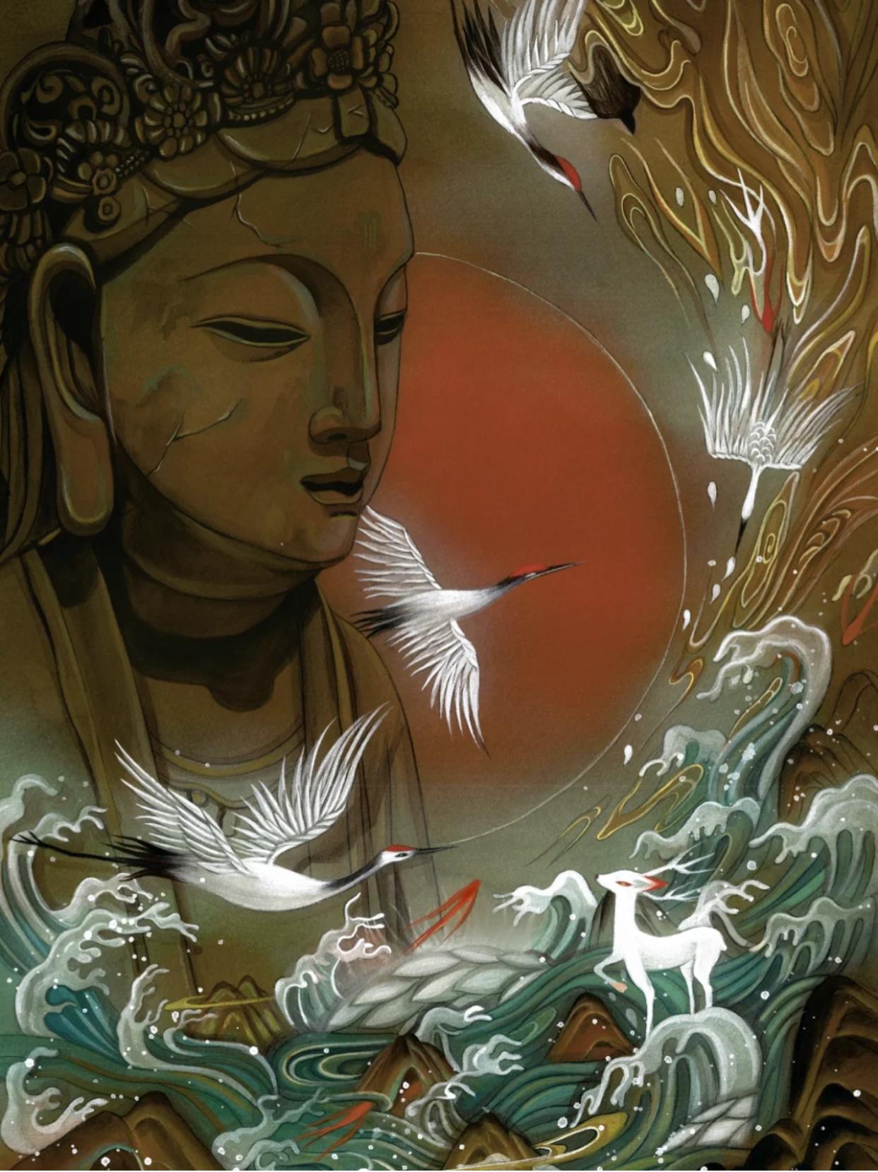 意境超美的古风插画画风太仙了,唯美古风人物插画简单