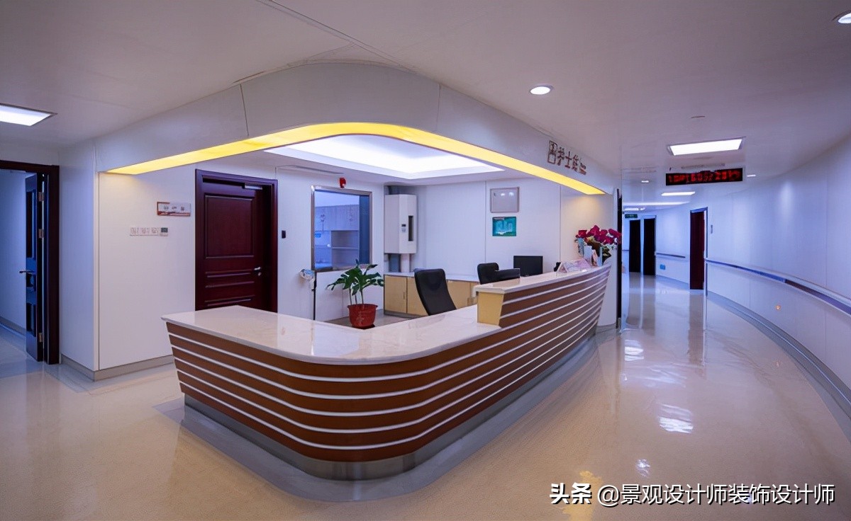 护士站背景墙分隔设计,护士站治疗室设计布局效果图