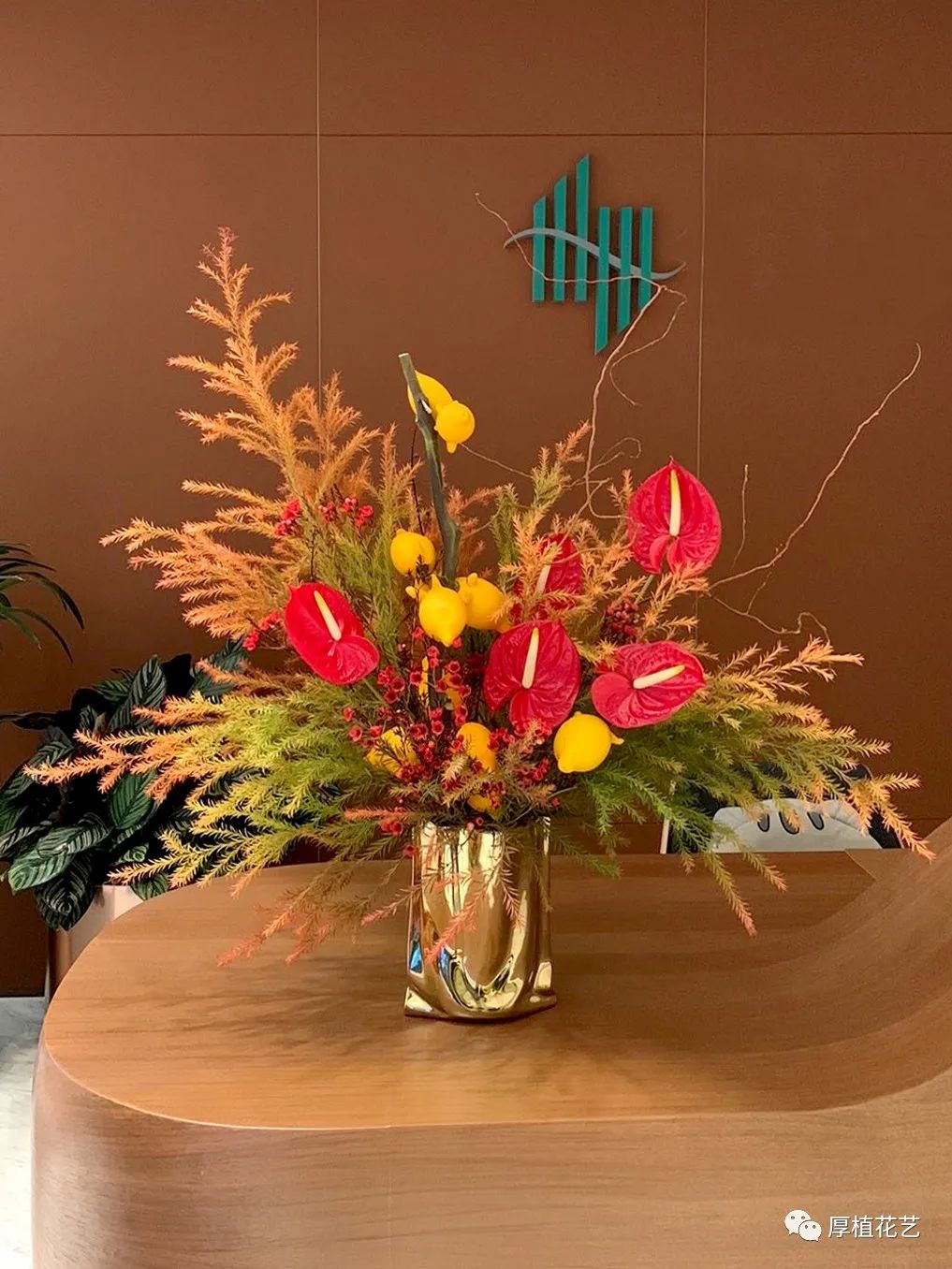 商务前台鲜花,前台花选择