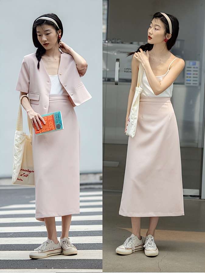 黄黑皮颜色穿搭推荐显白,黄黑皮粉色外套怎么搭配大气