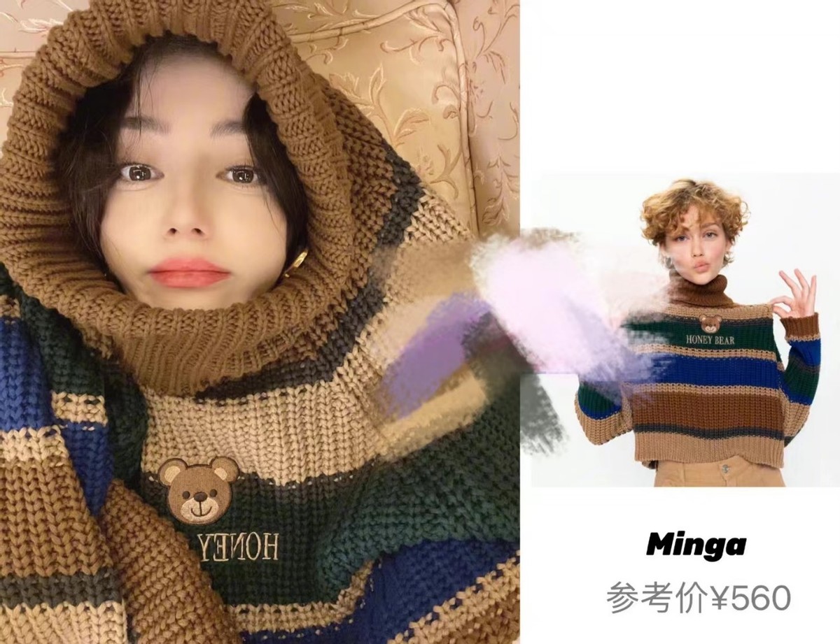 热巴元宵节造型可爱爆棚！穿高领卡通毛衣变芭比娃娃，脸太小了