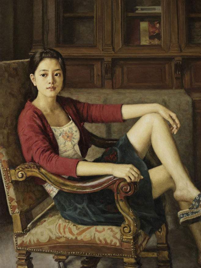 杨飞云新娘油画,画家杨飞云的新婚画作