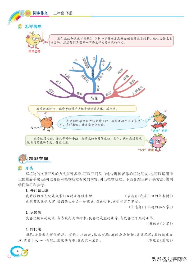 三年级下册语文七彩作文,七彩同步作文三年级下册