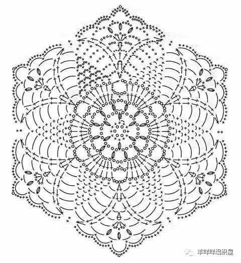 钩针图表,夏河颜最新钩针双色图解