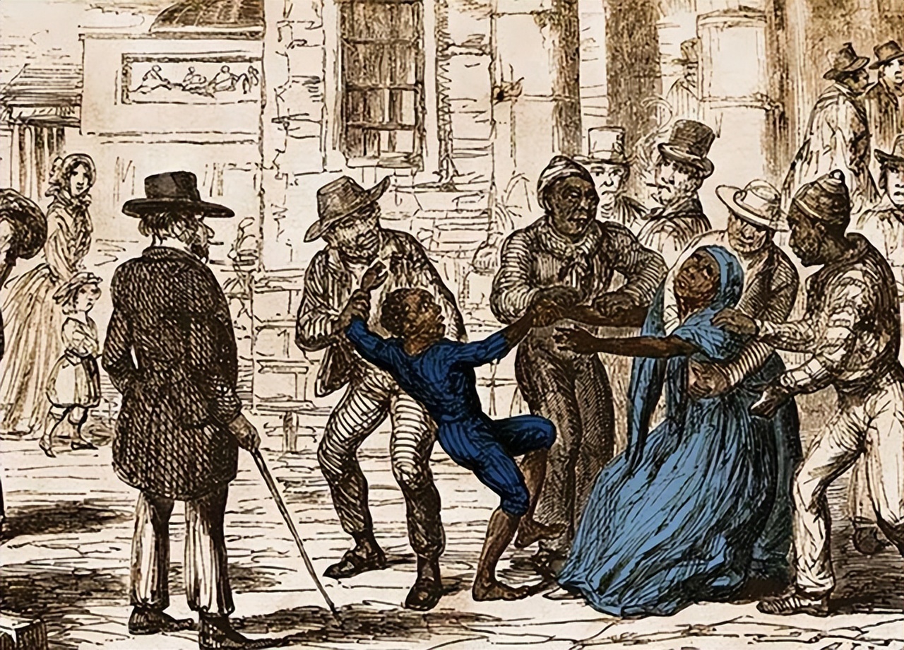 黑奴船上的悲惨生活：男性被关进船舱，女性在甲板上不断发出惨叫