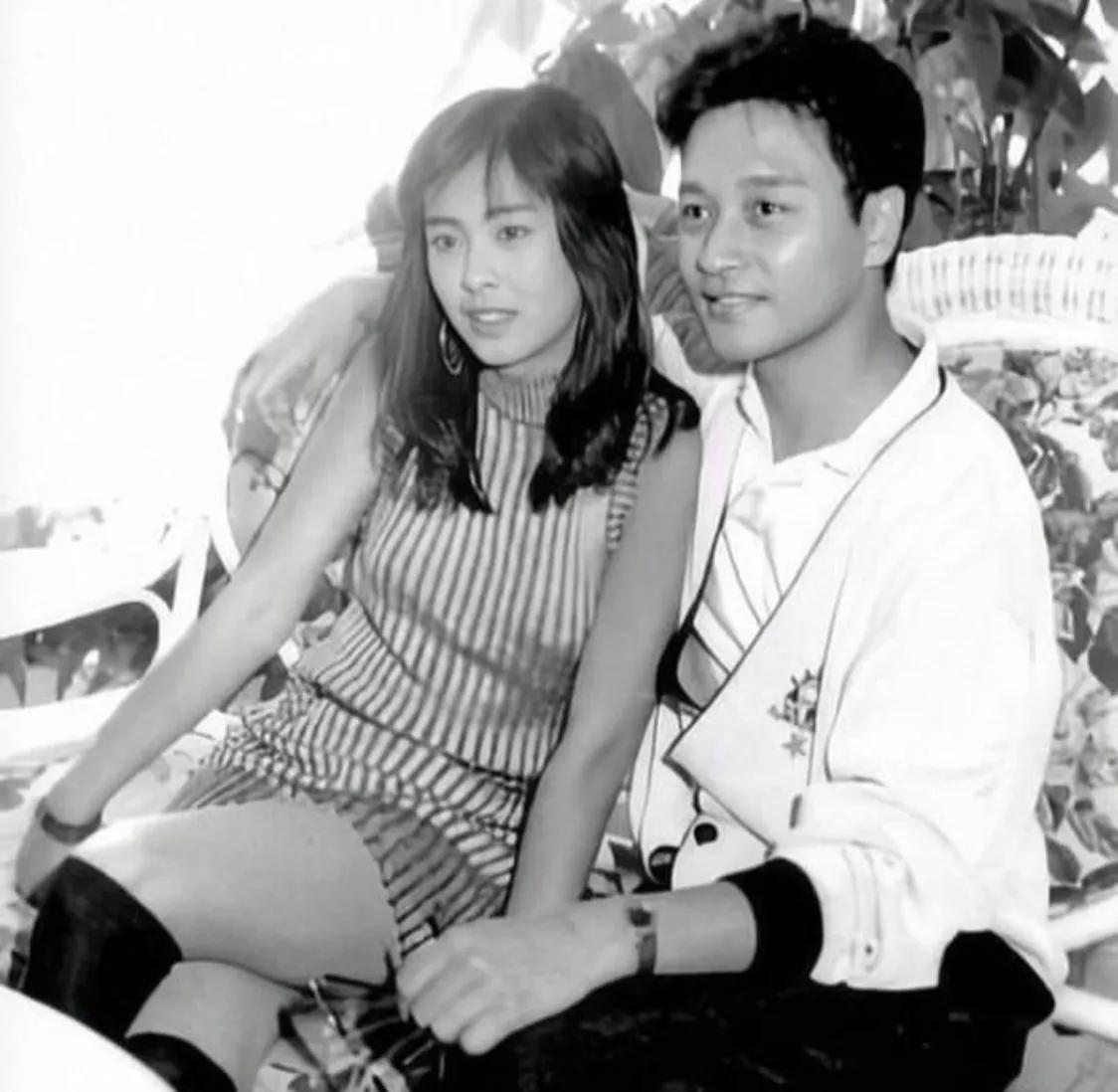 张国荣陈凯歌梅艳芳巩俐合照,张国荣梅艳芳巩俐首映礼