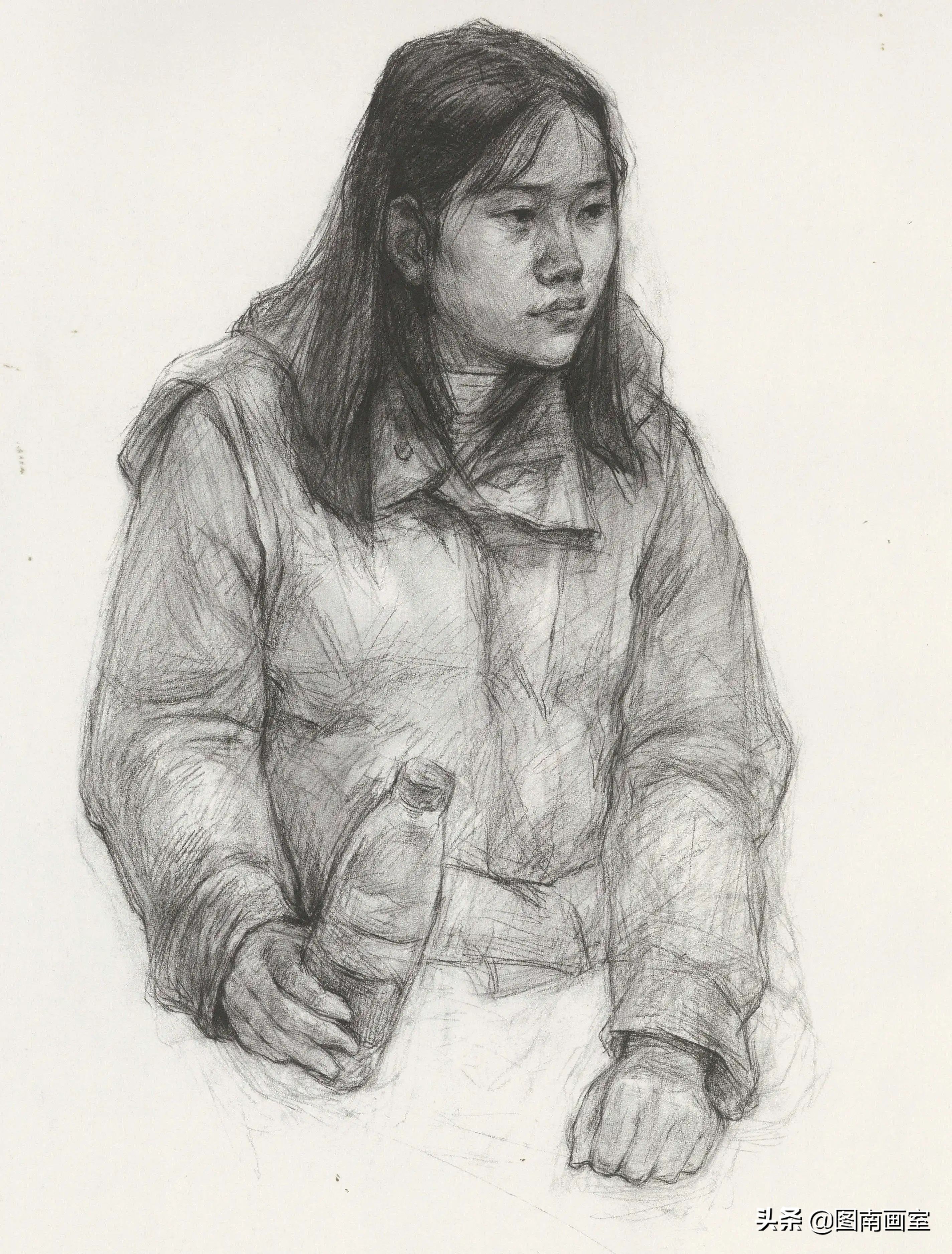 中国美术学院素描头像高分作品,全国素描高分作品