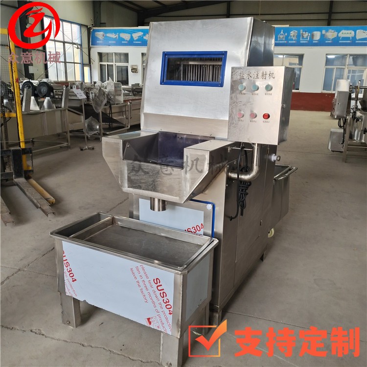 牛肉全自动盐水注射机,全自动肉类盐水注射机视频