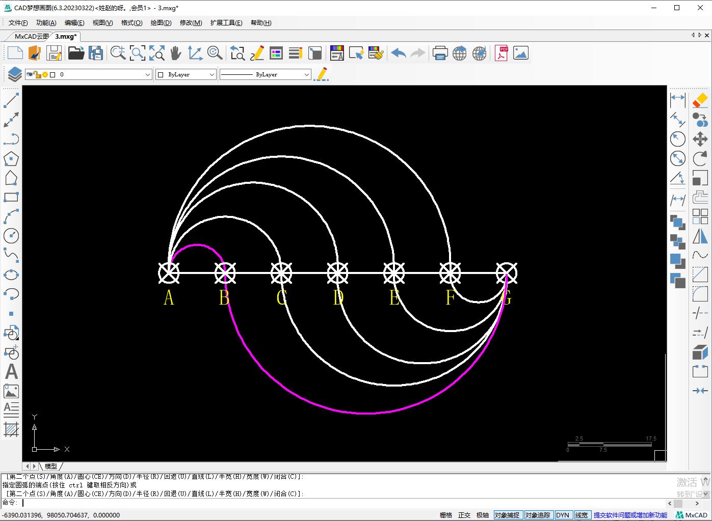 cad多段线在圆里画角度,cad中如何在多段线中绘制圆形