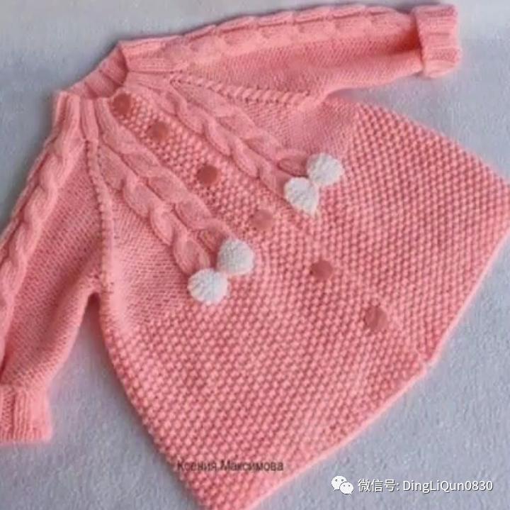 最新款女童开衫毛衣编织图片,针织洋气儿童毛衣