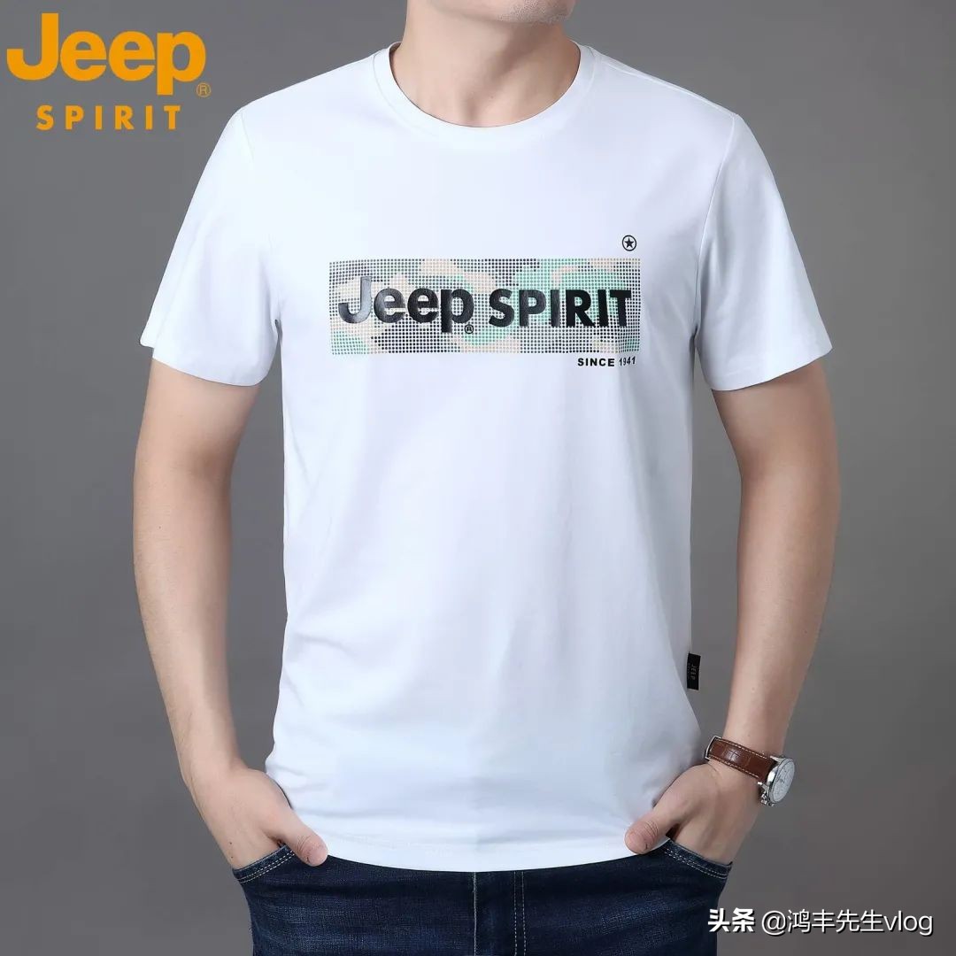 jeep短袖t恤专卖店男装翻领,jeep短袖t恤男纯棉官方正品